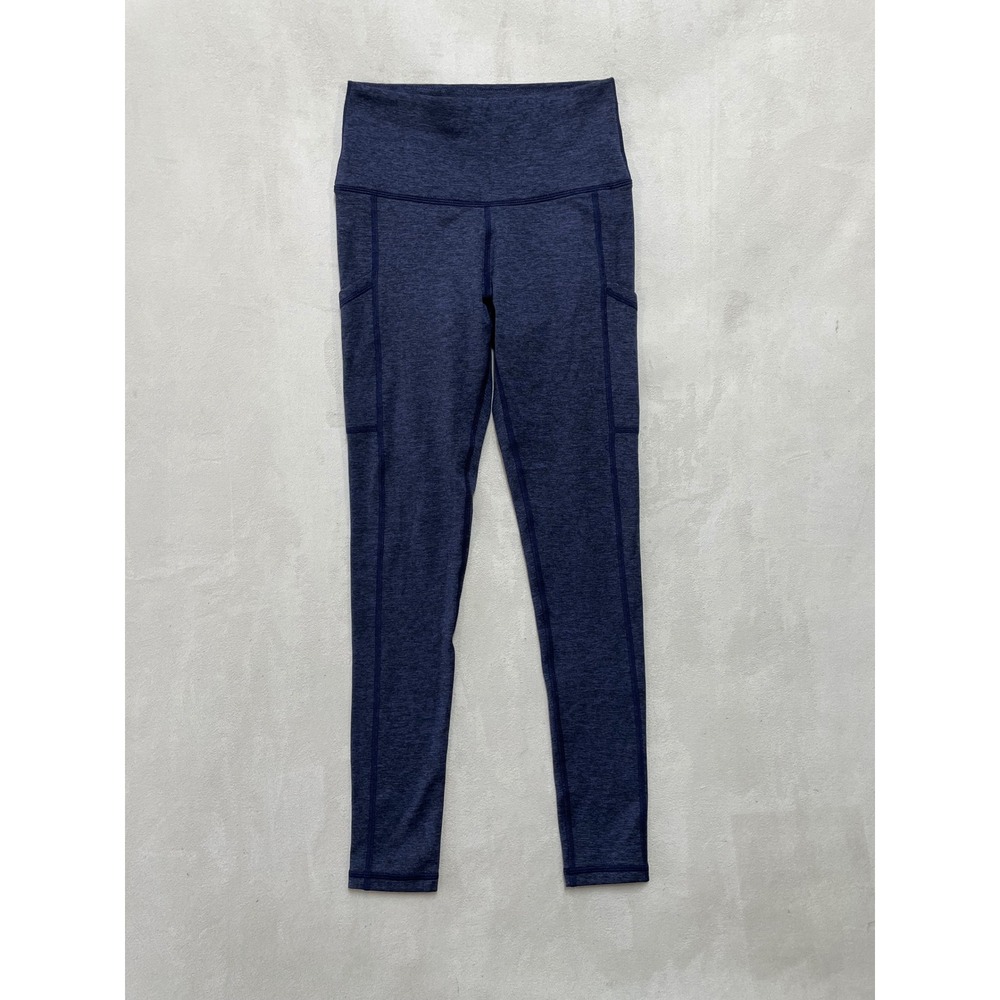 Aerie Chill Play Move Navy Blue Heathered High Waisted Pocket Leggings Medium